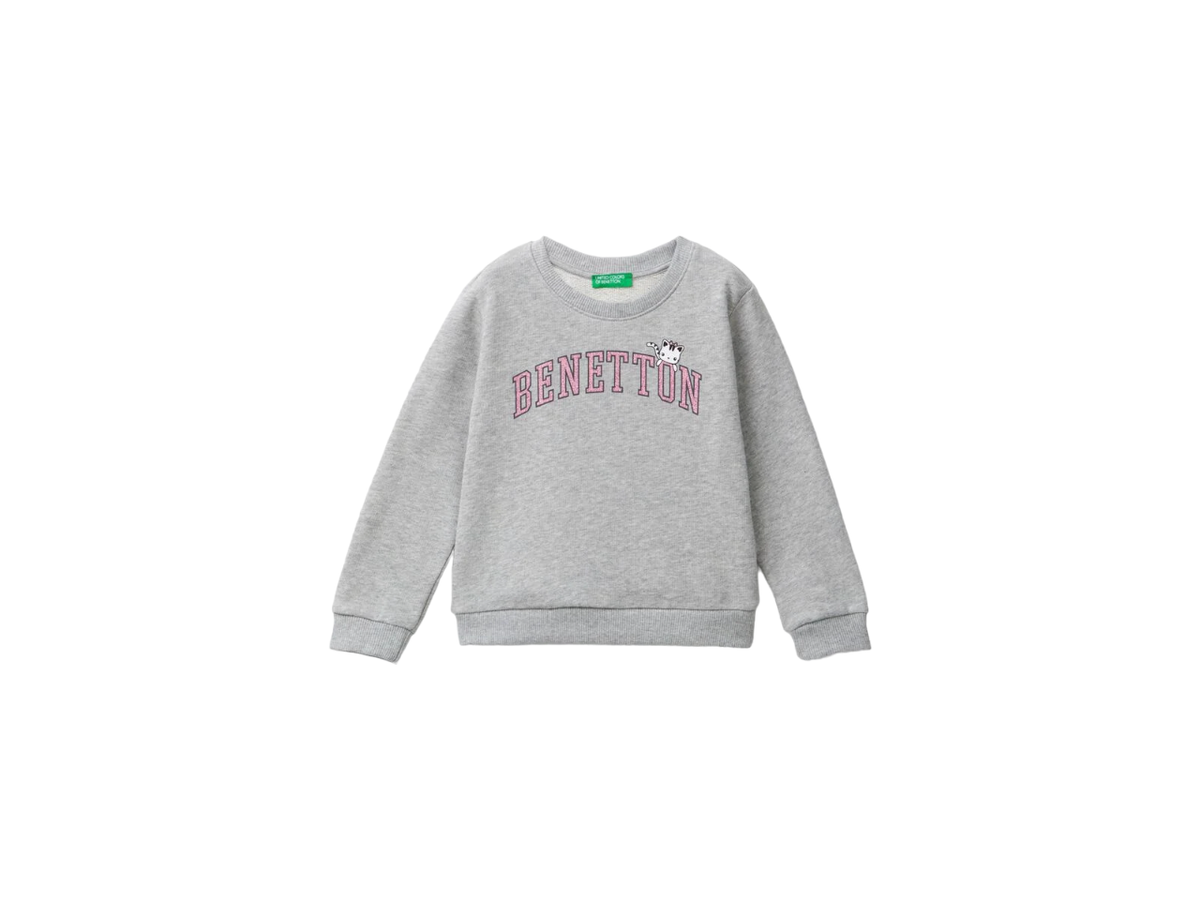 Benetton Logo Long Sleeve Sweater