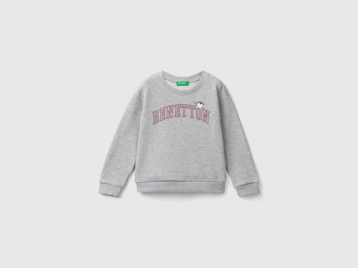 Benetton Logo Long Sleeve Sweater