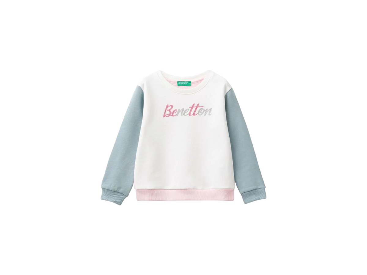 Benetton Logo Long Sleeve Sweater