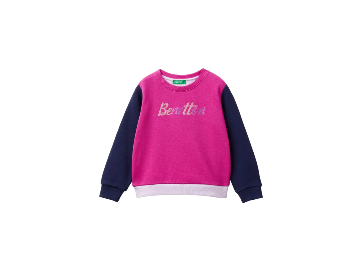 Benetton Logo Long Sleeve Sweater
