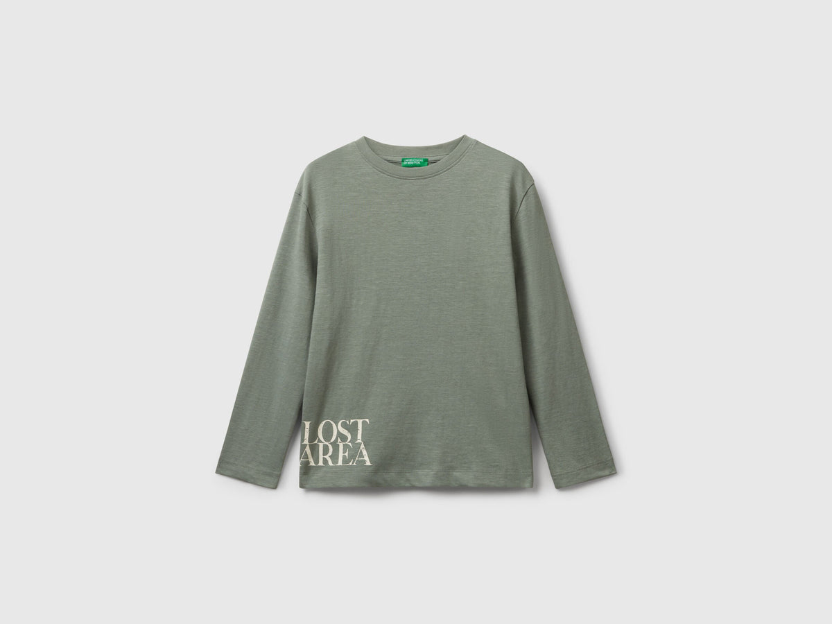 Benetton Front and Back Print T-Shirt