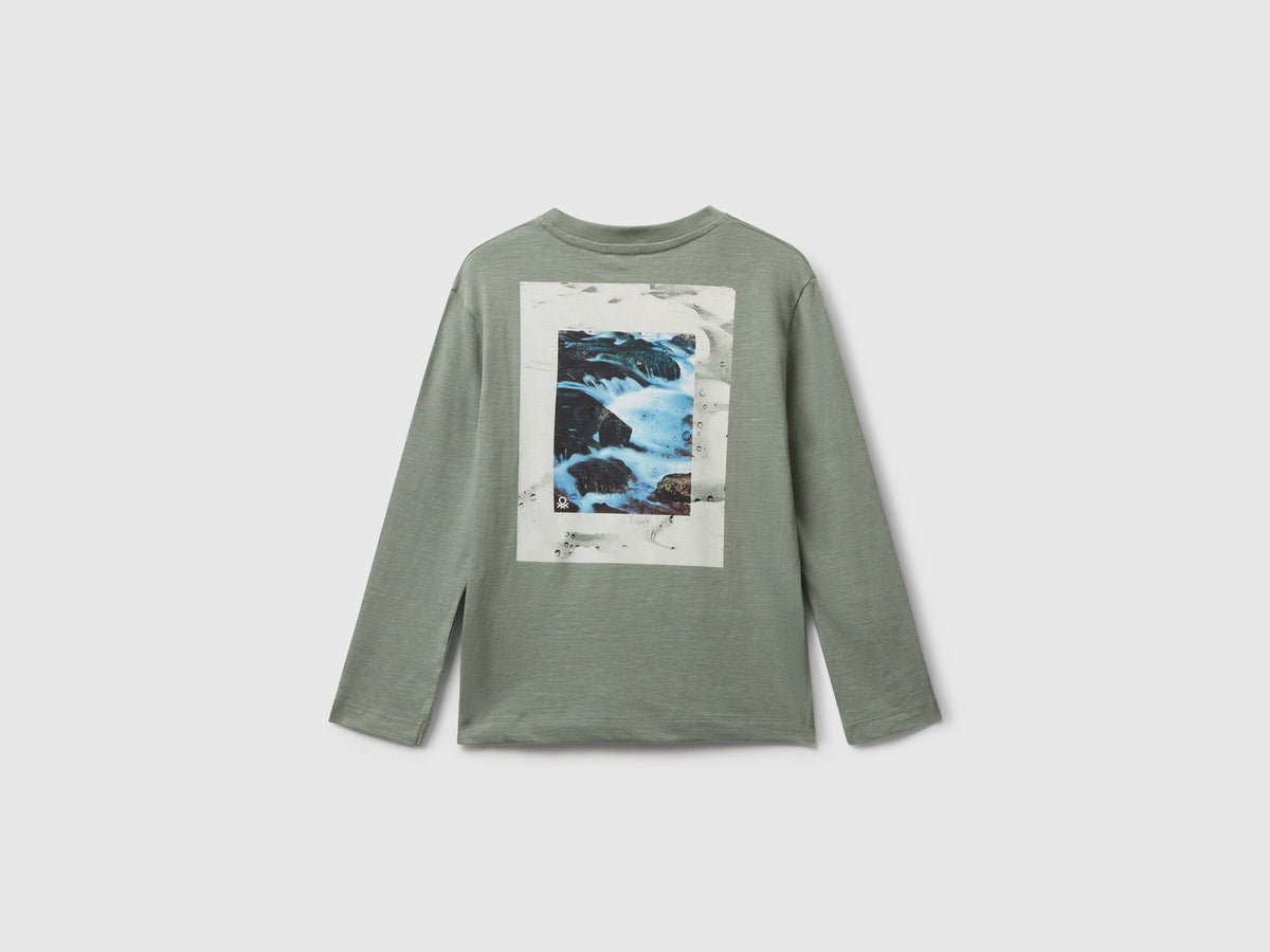 Benetton Front and Back Print T-Shirt