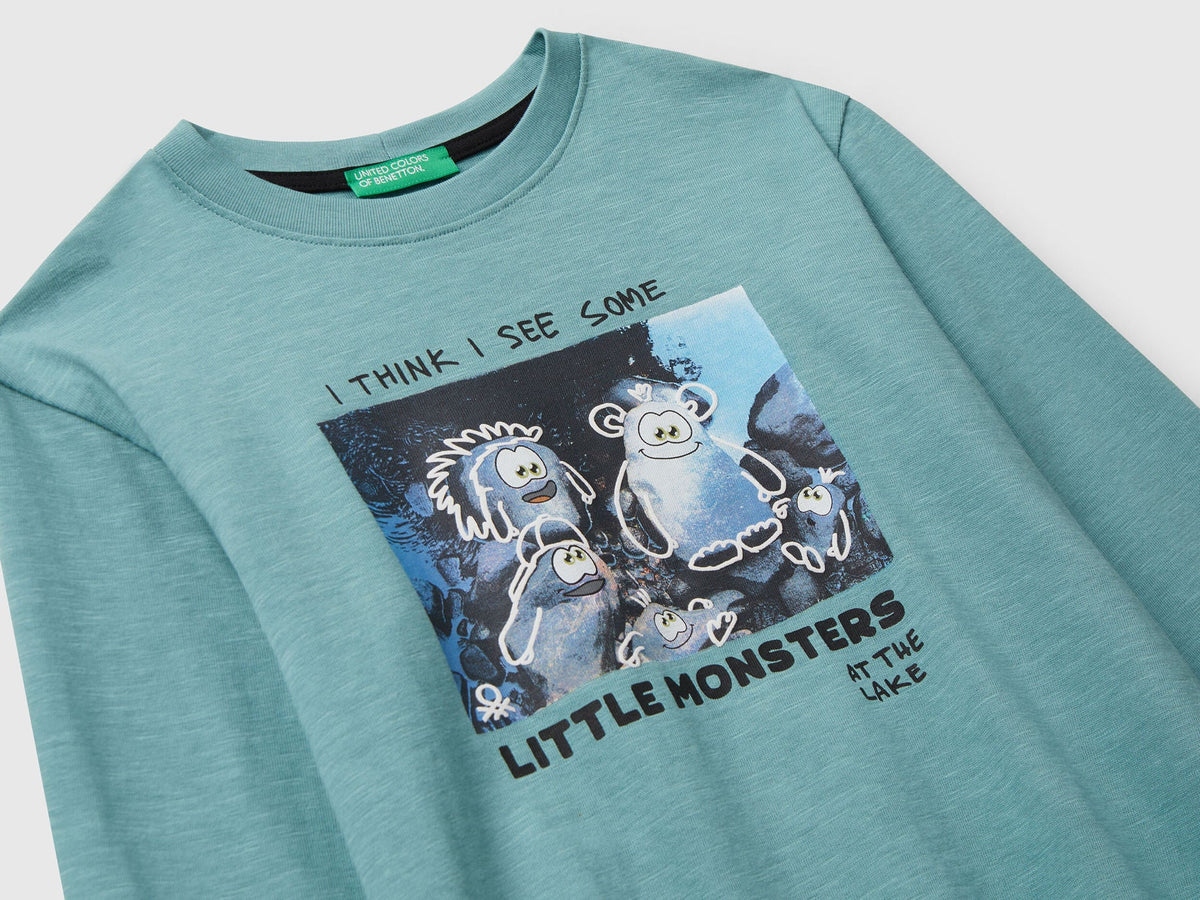 Benetton Monster Print T-Shirt