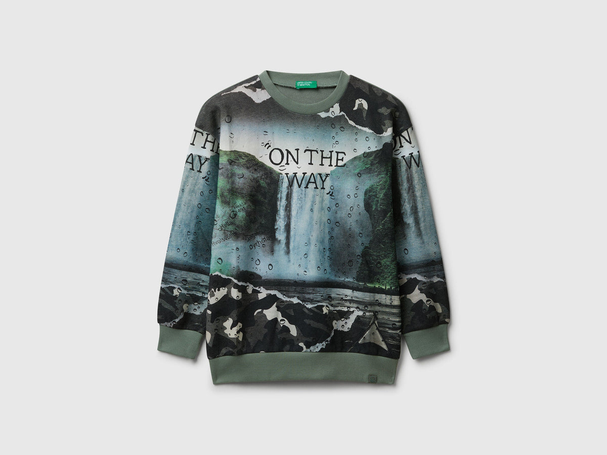 Benetton Printed Sweatshirt