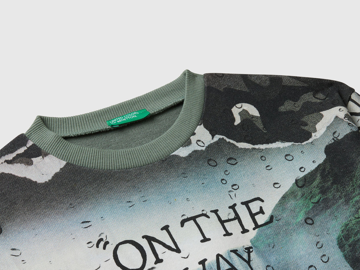 Benetton Printed Sweatshirt