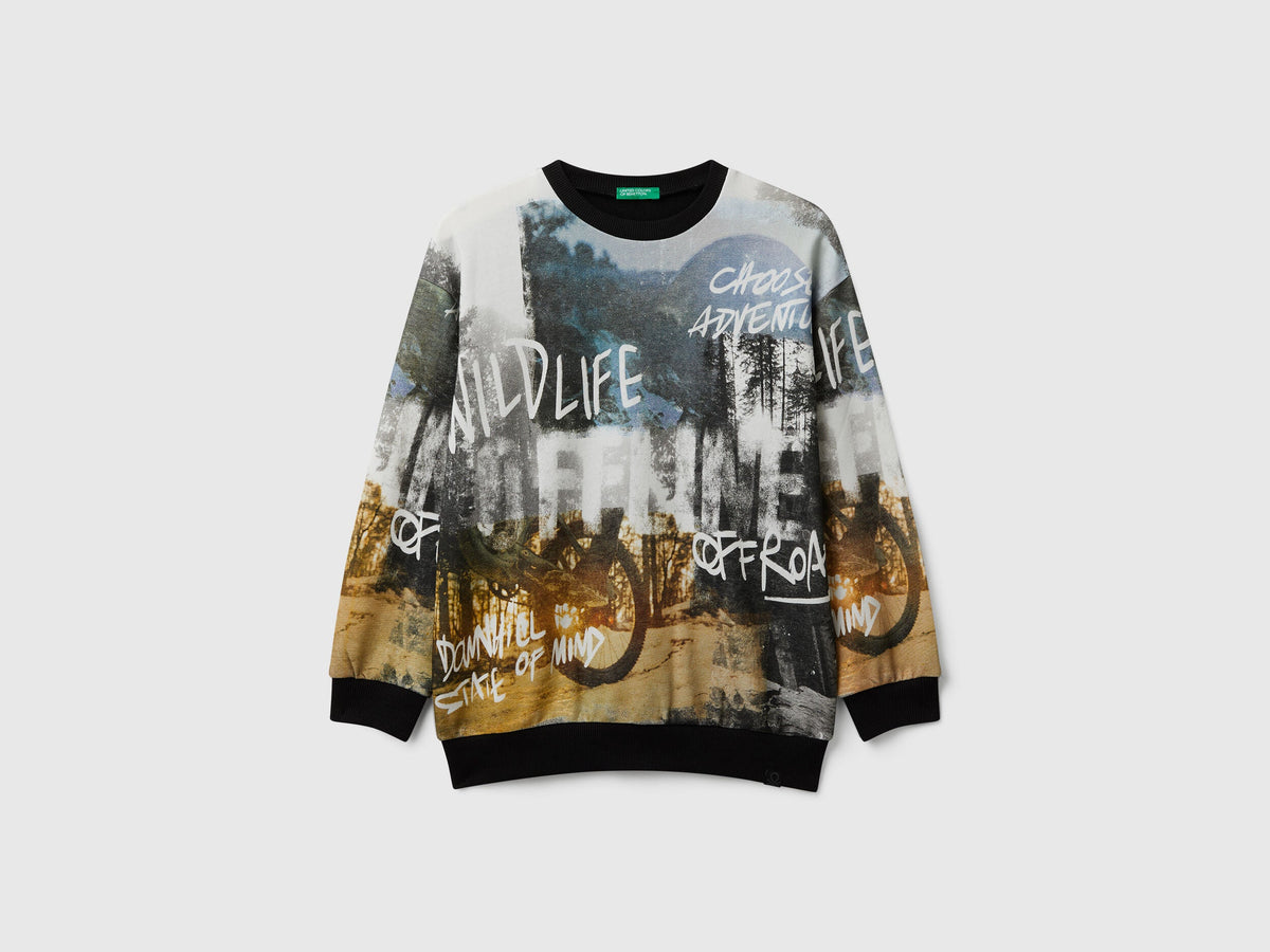 Benetton Printed Sweatshirt