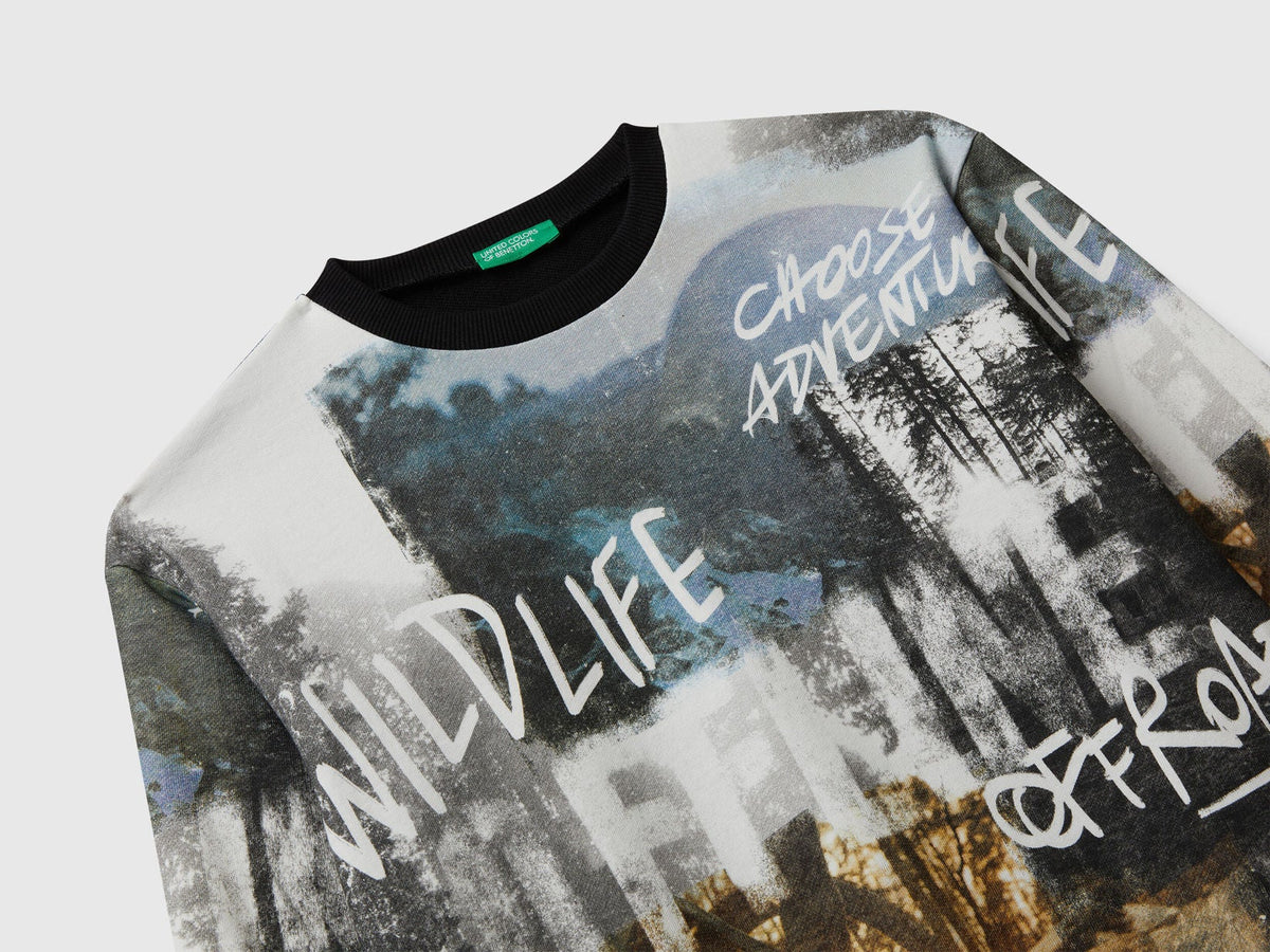 Benetton Printed Sweatshirt