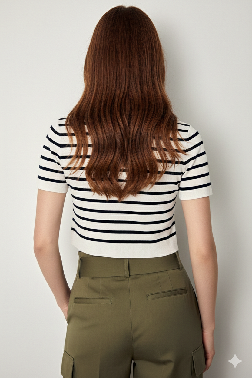 BSB Striped cropped top