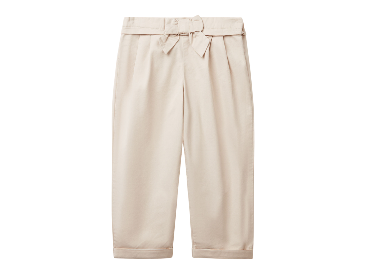 Benetton Girls Trousers With Bow