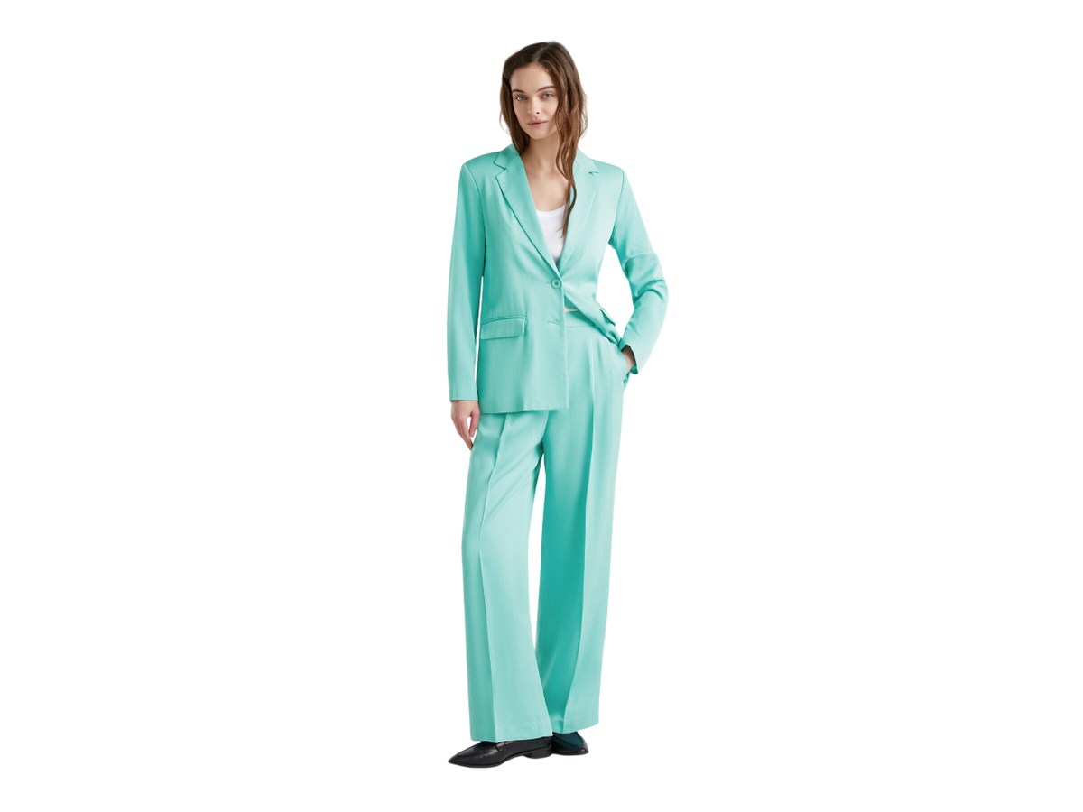 Benetton Wide Flowy Trousers