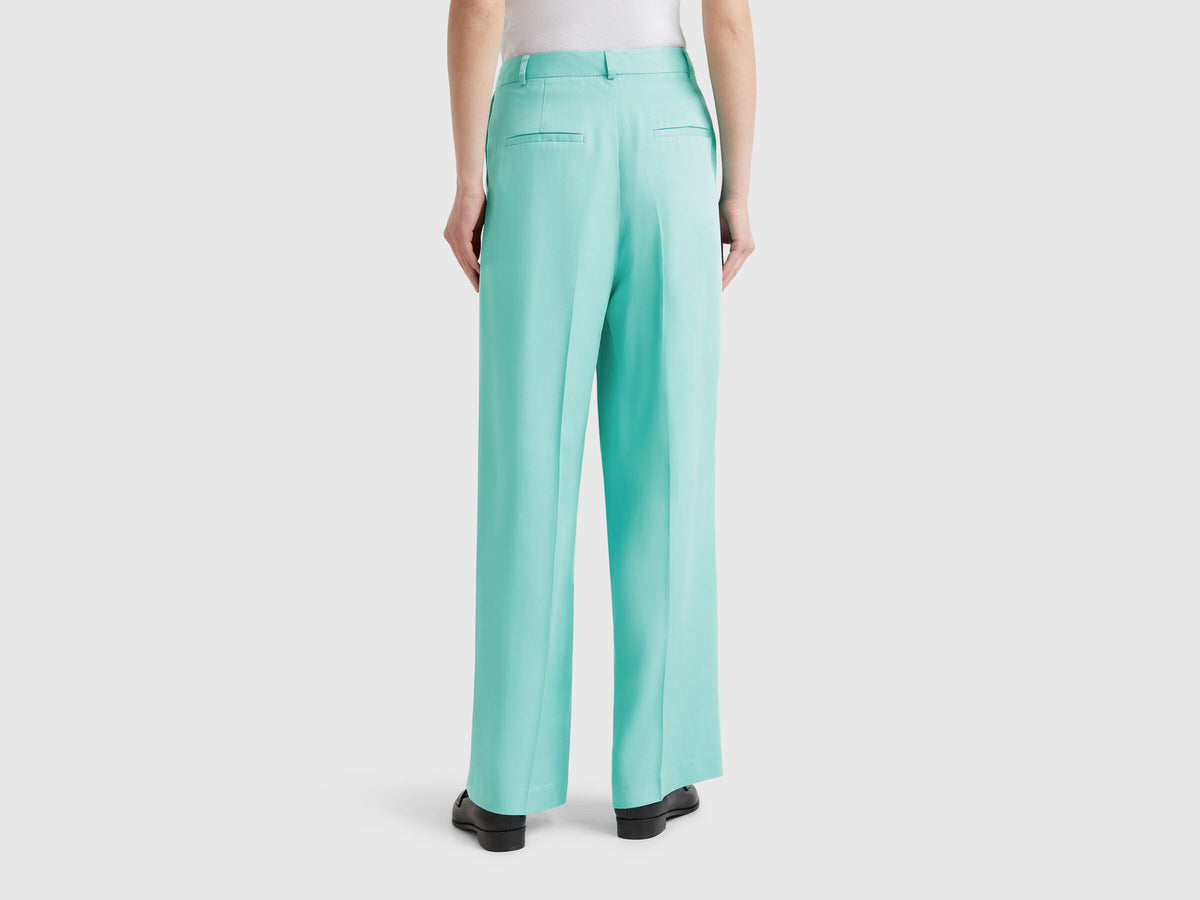 Benetton Wide Flowy Trousers