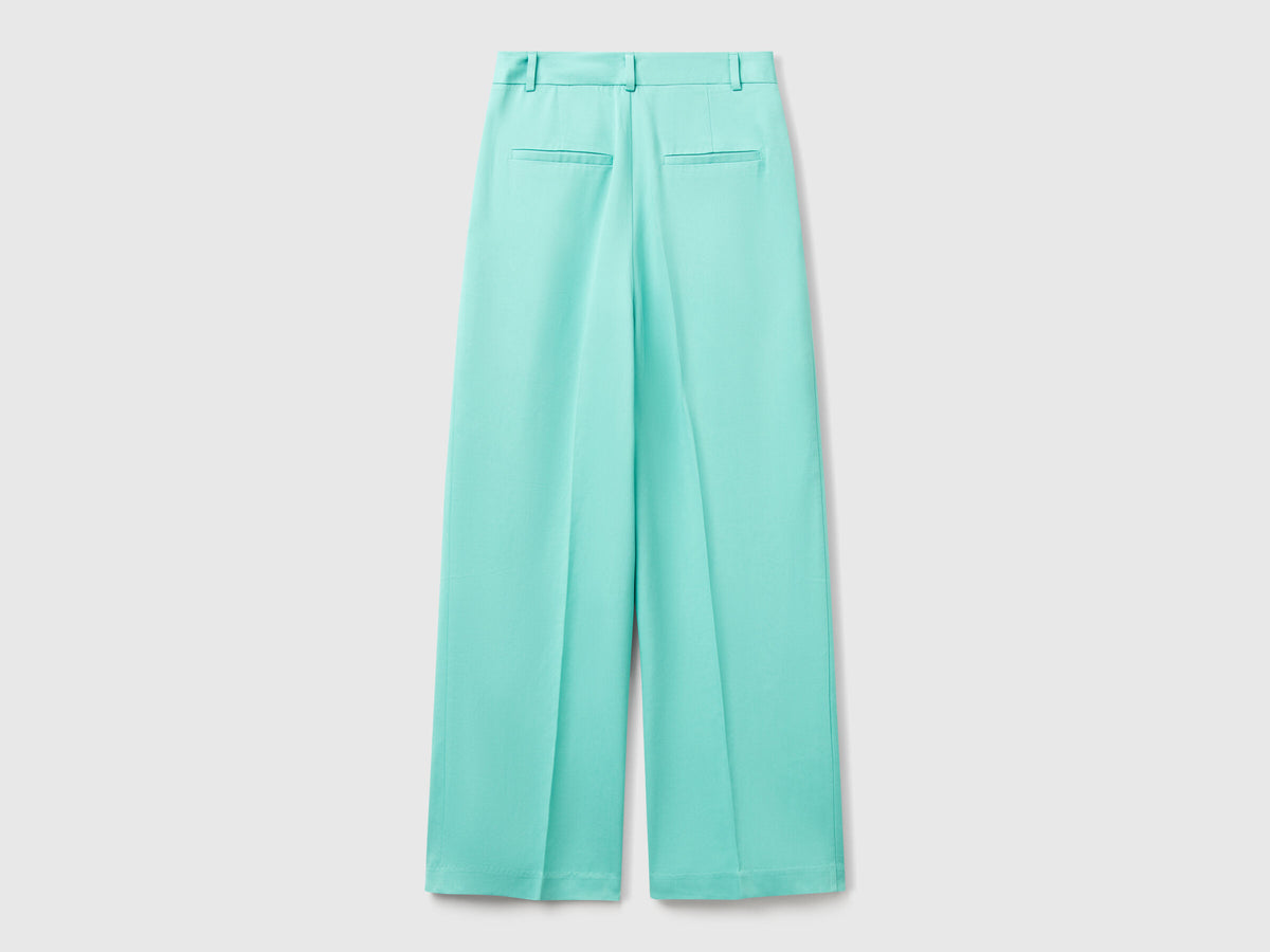 Benetton Wide Flowy Trousers