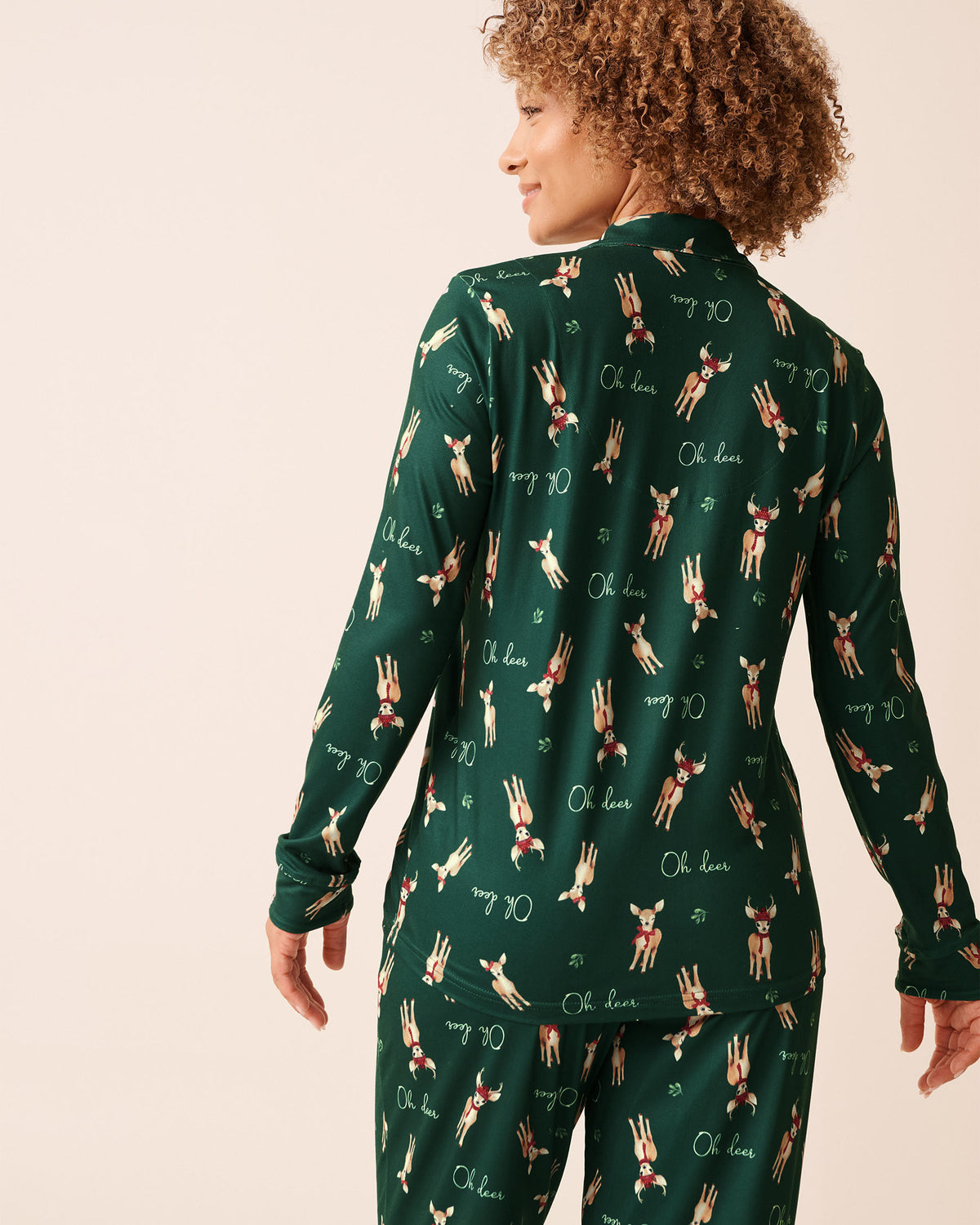 La Vie En Rose Deer Print Super Soft Button-down Shirt