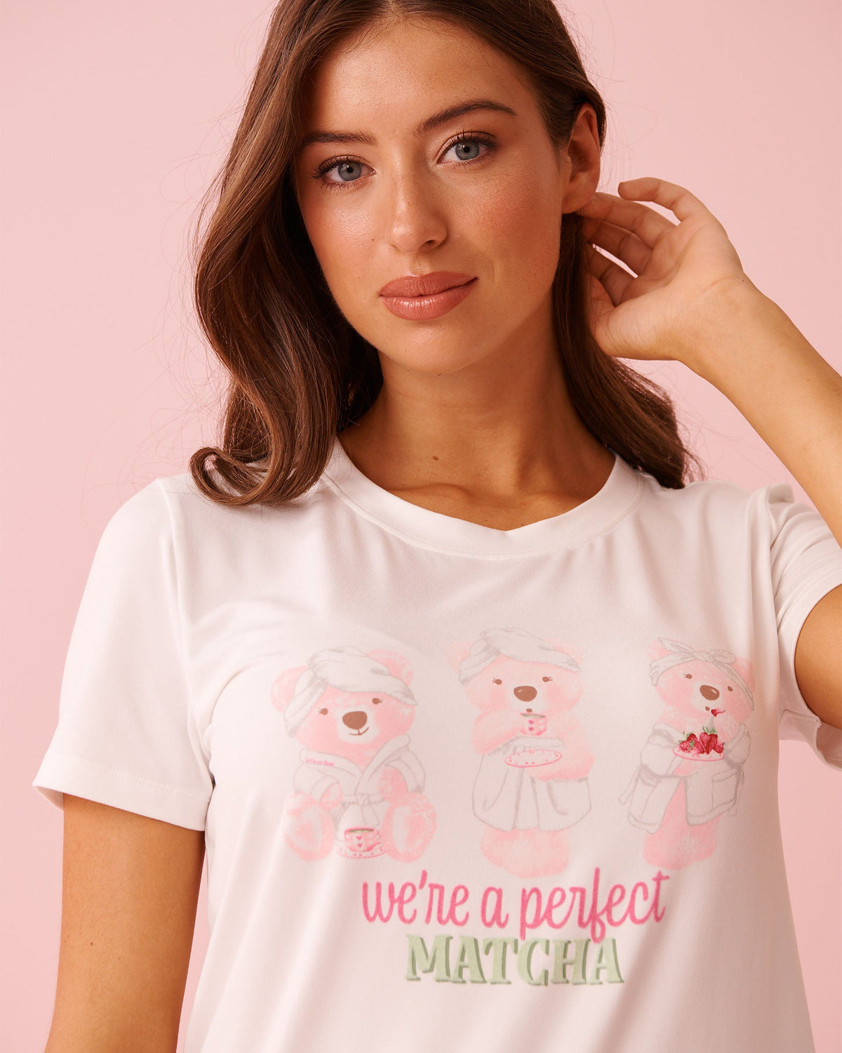 La vie en Rose Peachy Dream Teddy T-shirt