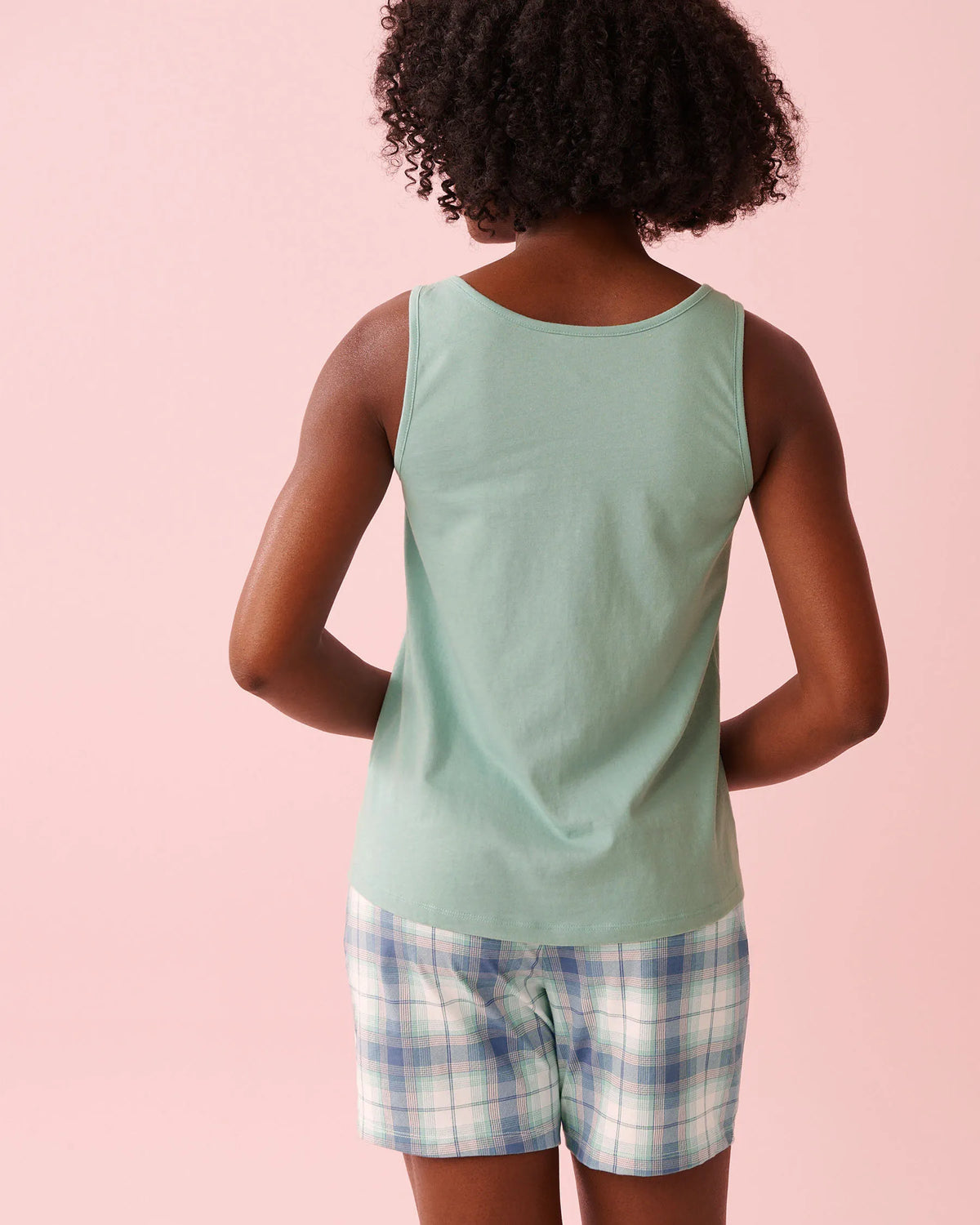 La vie en Rose Cupcake Print Cotton Scoop Neck Cami