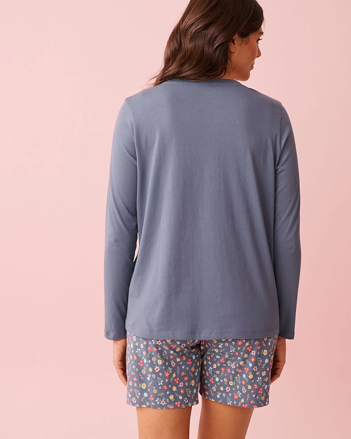 La vie en Rose Cupcake Print Cotton Long Sleeve Shirt