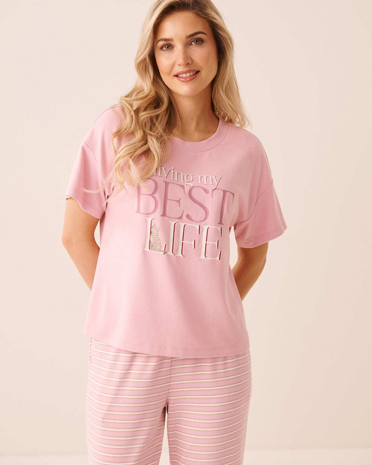 Bengal Cat Print Soft Knit Short Sleeve T-Shirt
