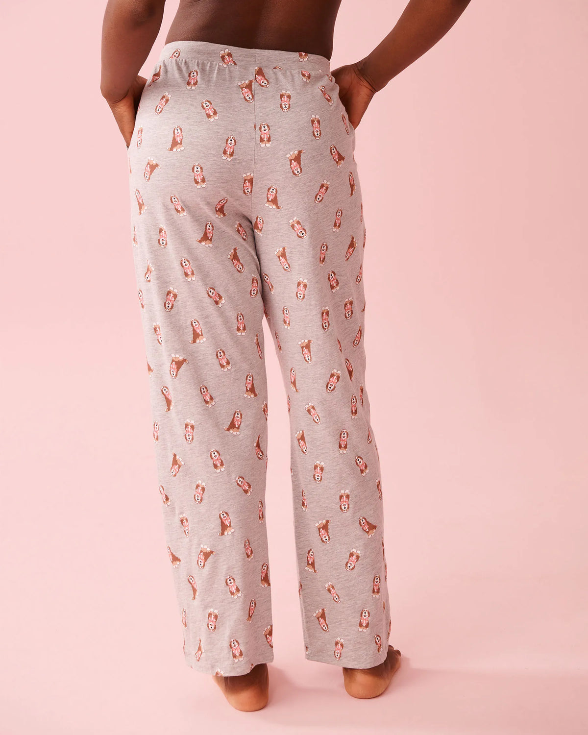 La vie en Rose Dog Print Cotton Pajama Pants