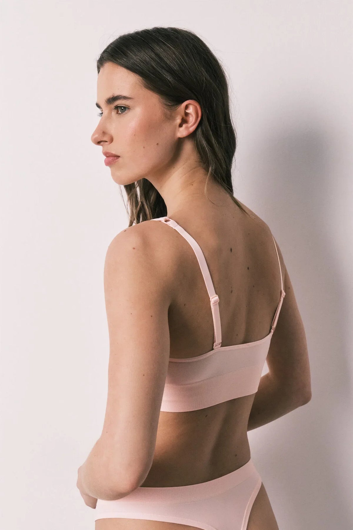 Women Secret Pink Seamless Triangle Top NATURAL