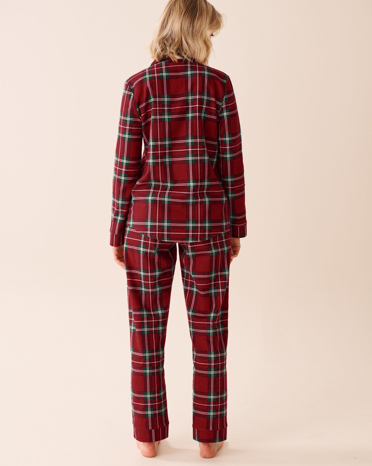 La Vie En Rose Red Plaid Flannel PJ Set