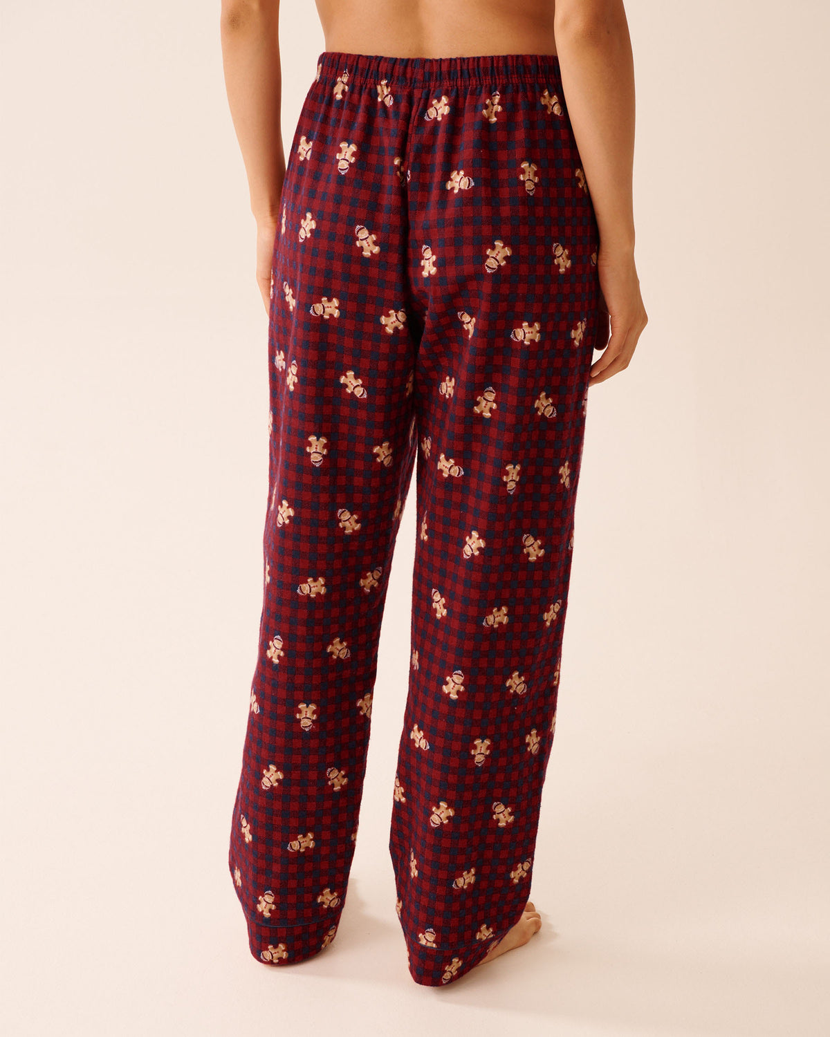 La Vie En Rose Gingerbread Print Flannel PJ Set