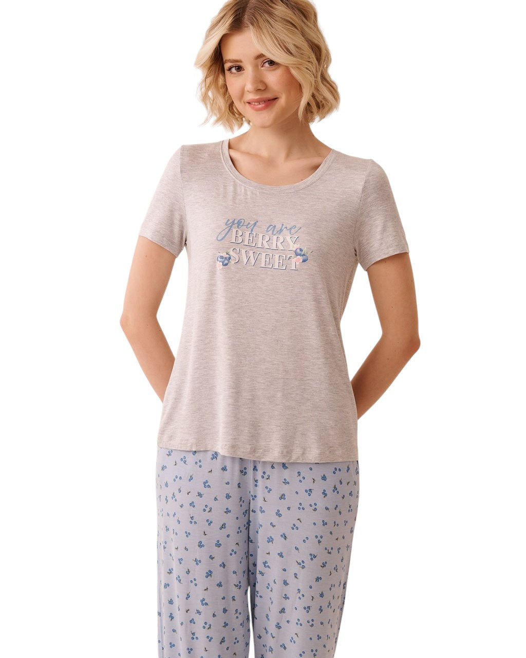 La vie en Rose Berry Print Soft Jersey T-shirt