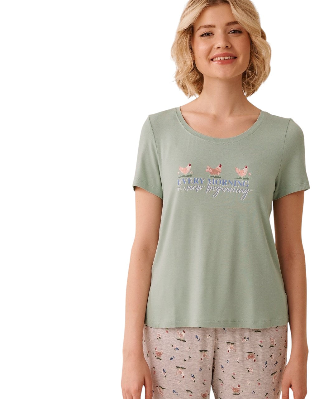 La vie en Rose Berry Print Soft Jersey T-shirt