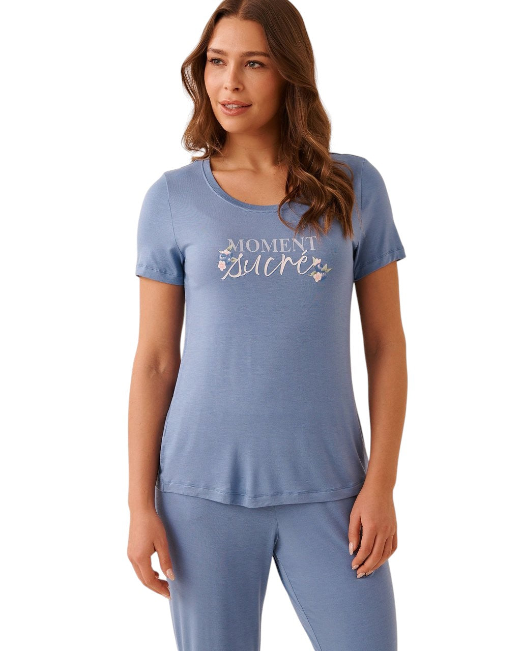 La vie en Rose Berry Print Soft Jersey T-shirt