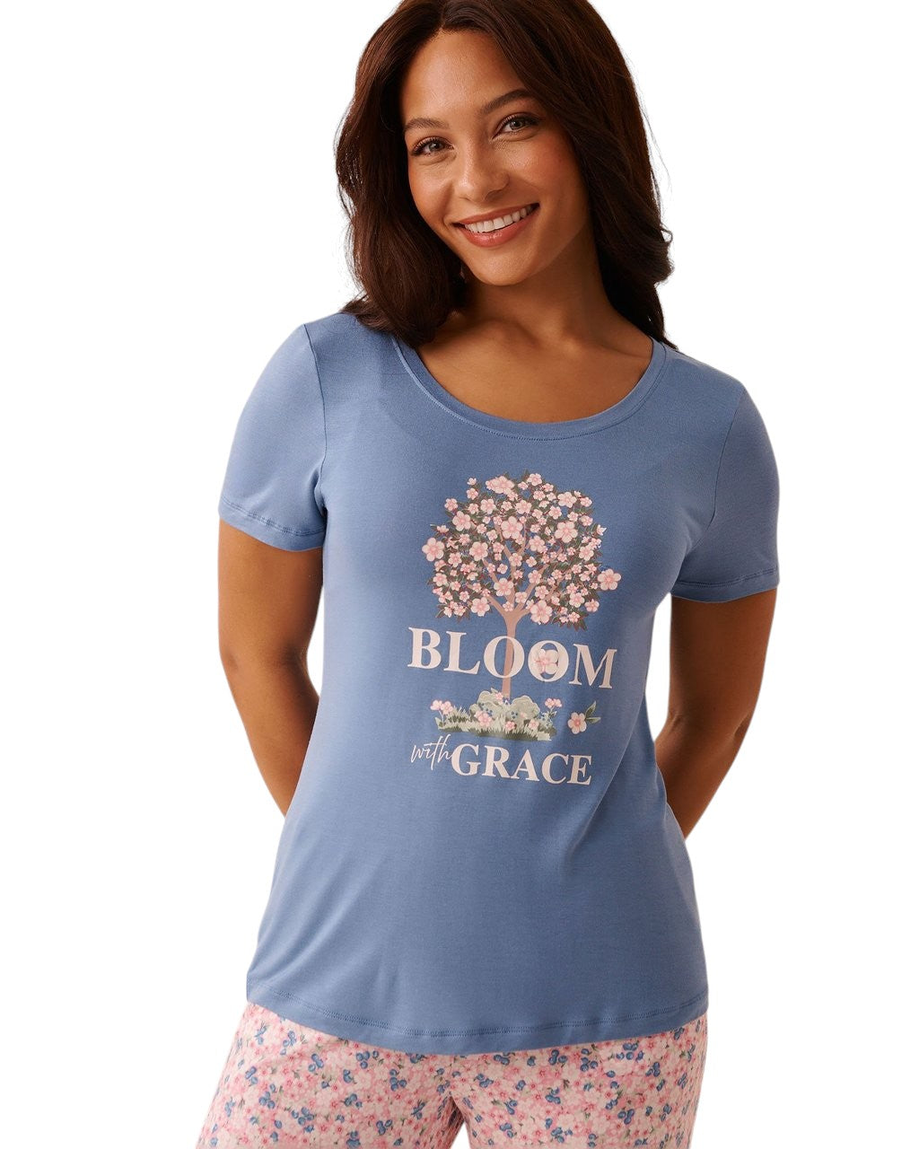 La vie en Rose Berry Print Soft Jersey T-shirt