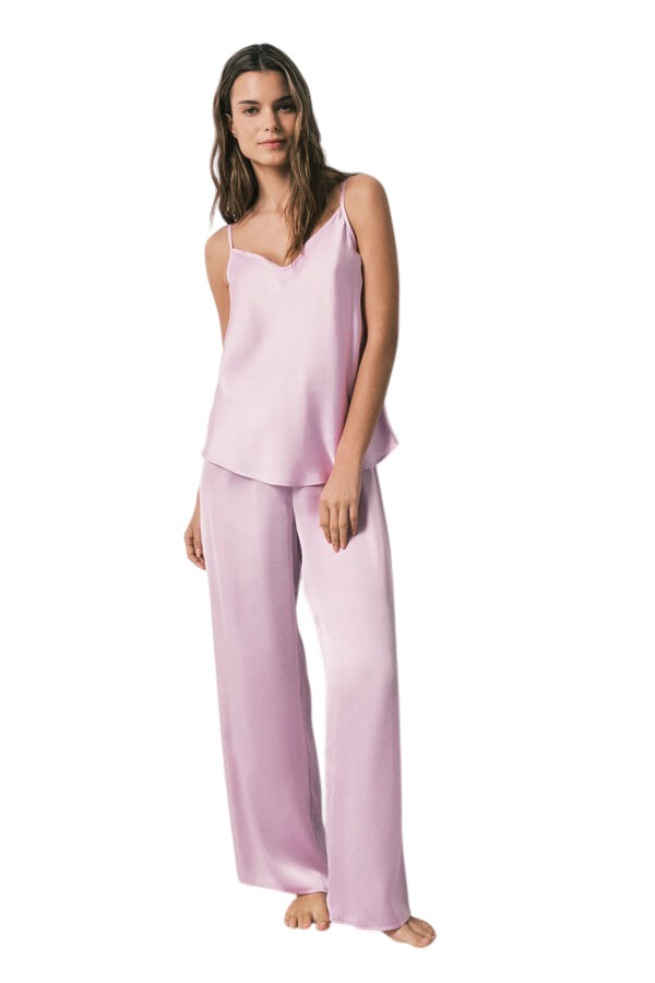 Women Secret Lilac satin long pajamas