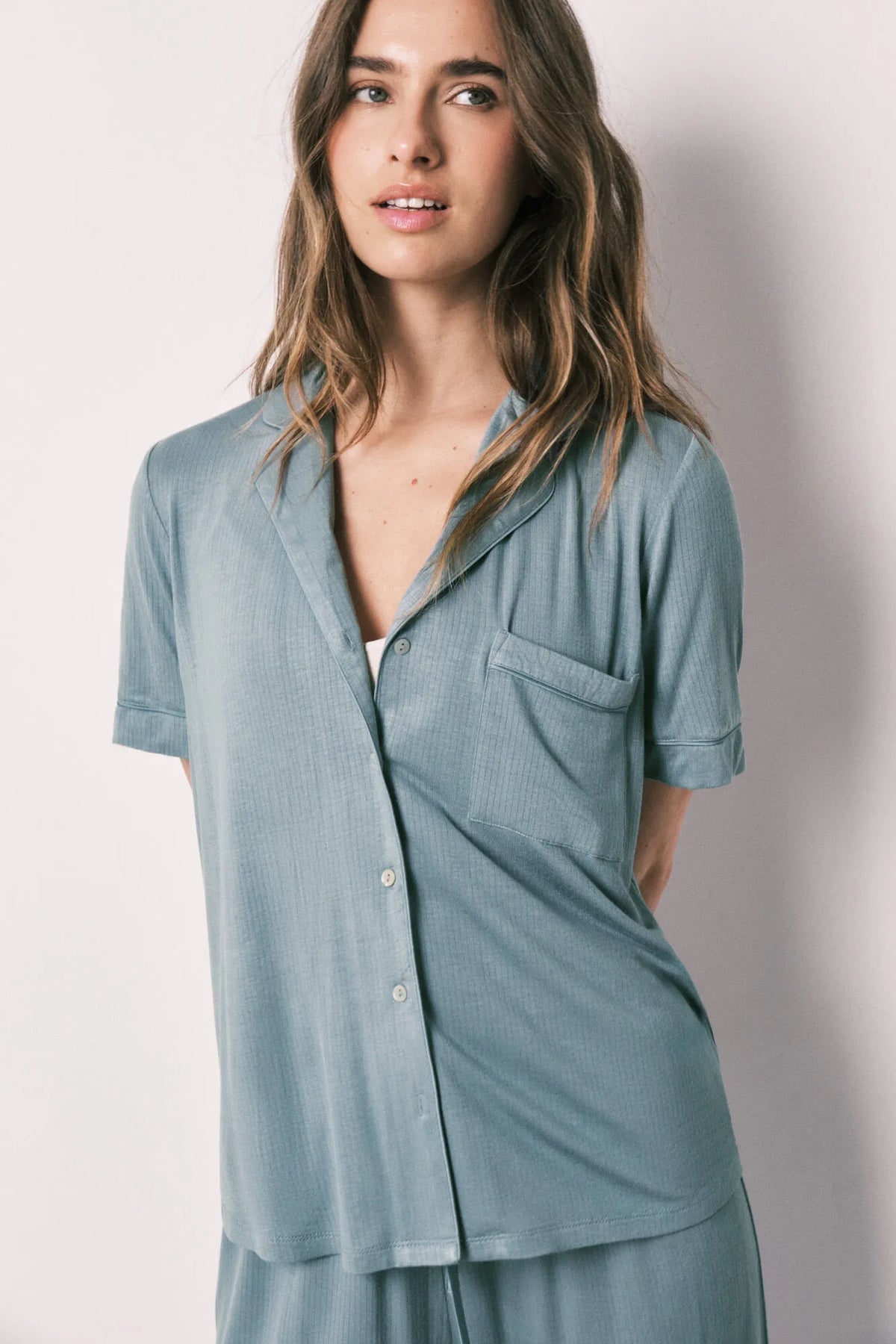 Women Secret Blue Soft Touch Capri Classic Pyjamas