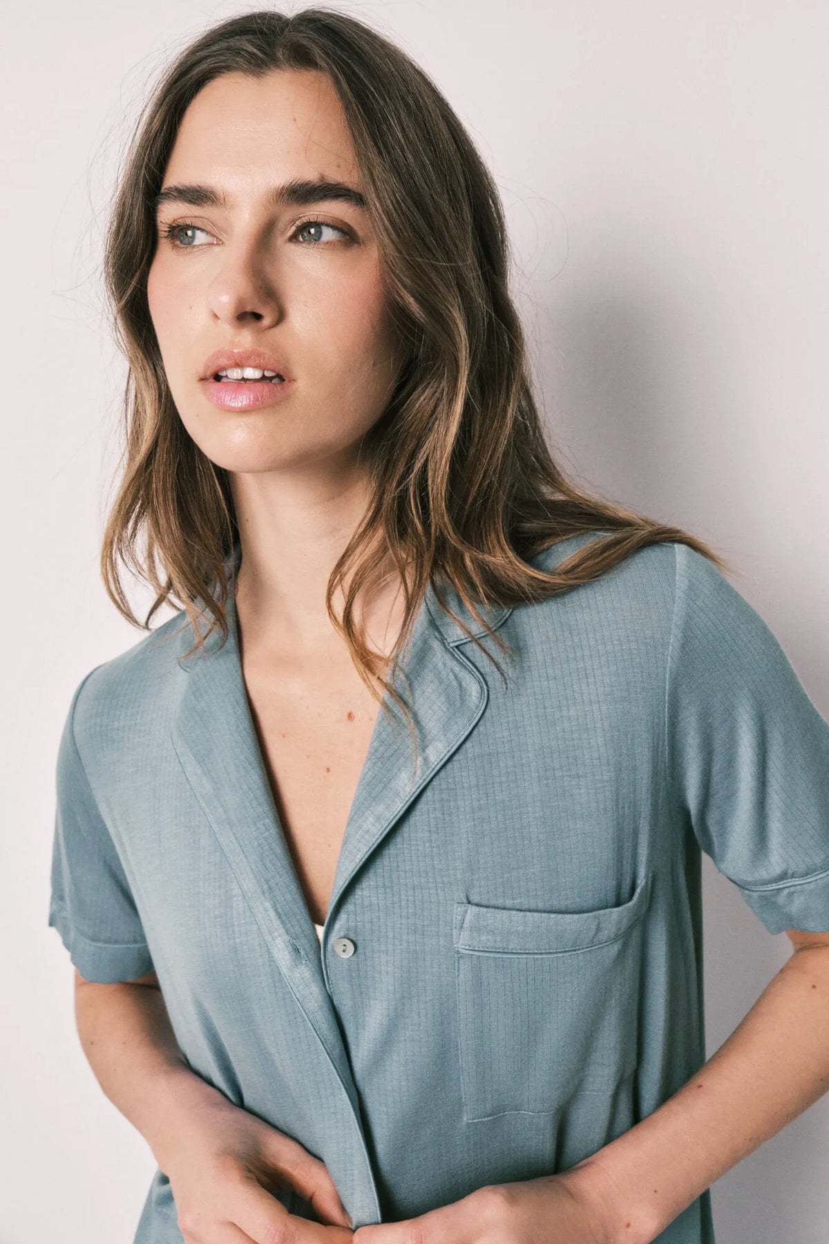 Women Secret Blue Soft Touch Capri Classic Pyjamas