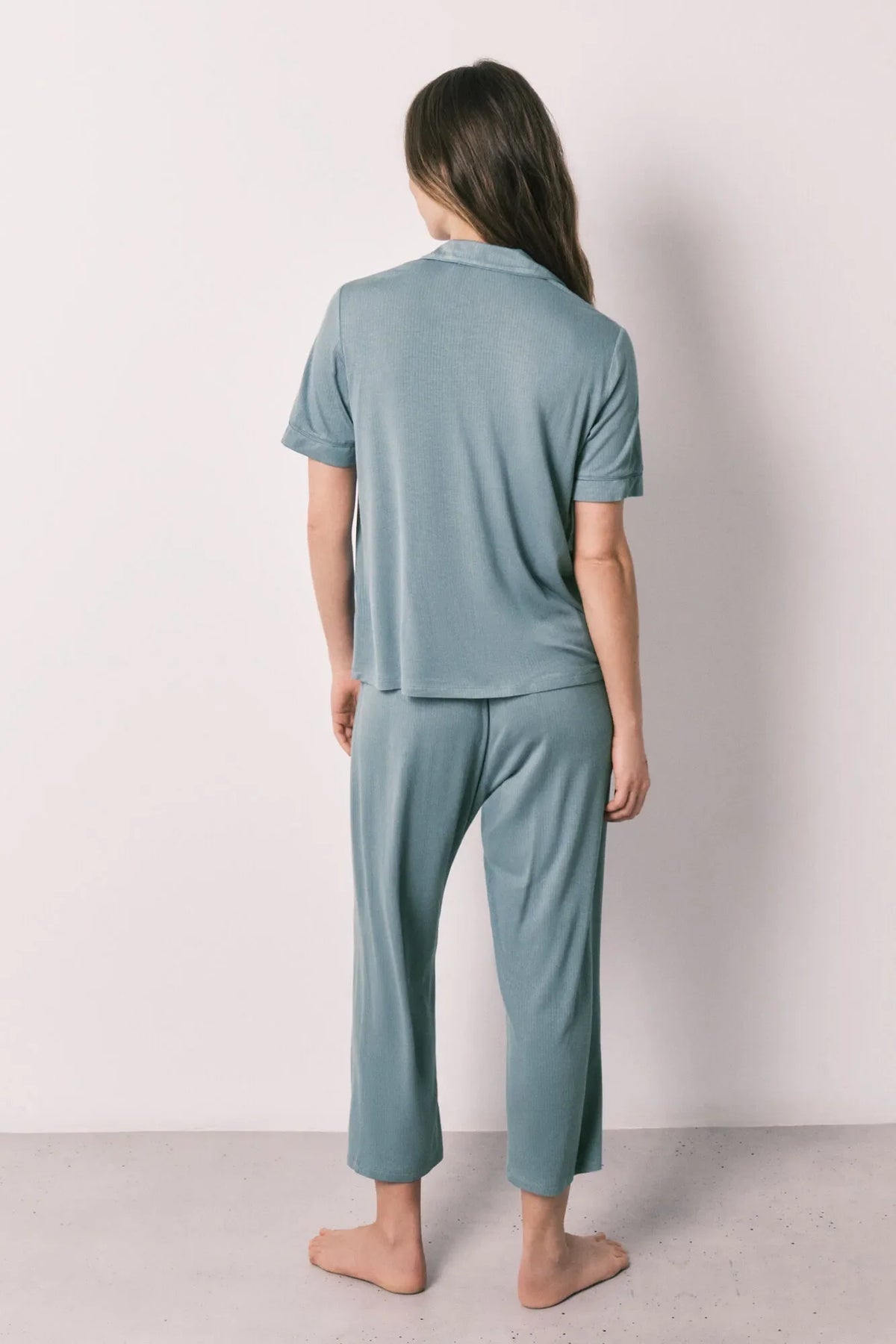 Women Secret Blue Soft Touch Capri Classic Pyjamas