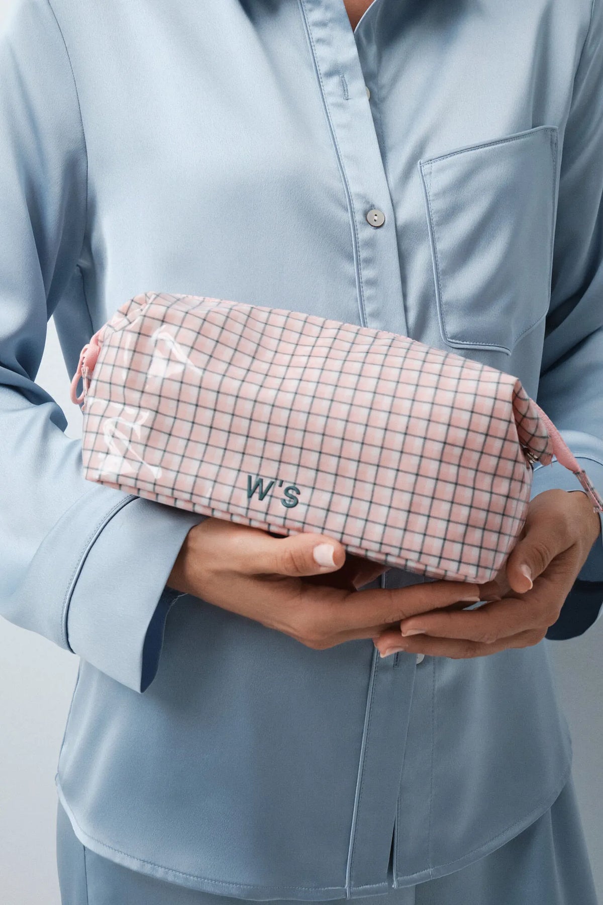 Plaid Medium Vanity Case with Handle