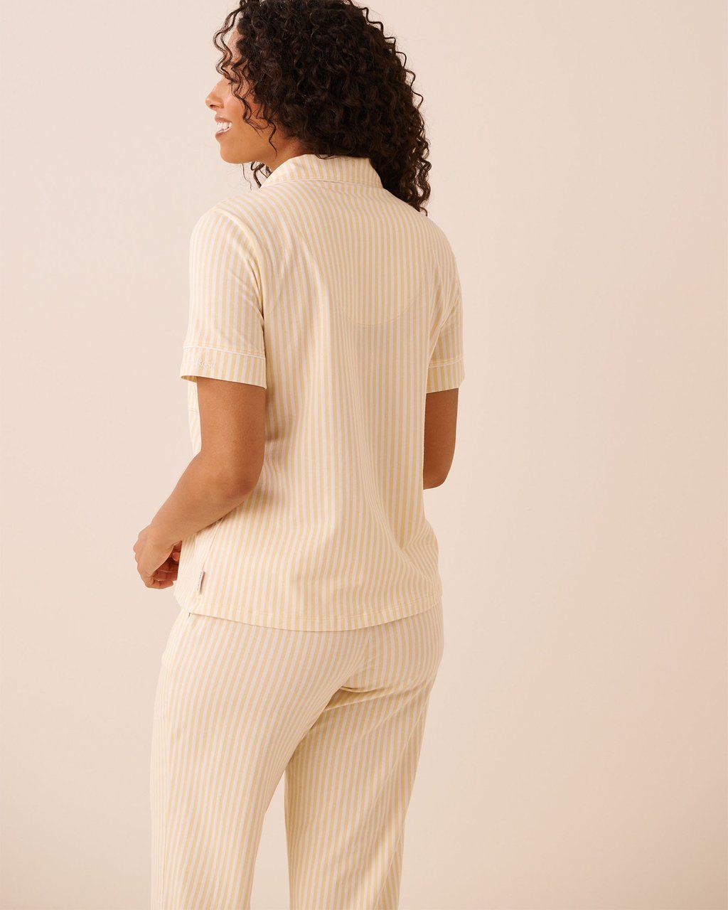 La vie en Rose Cotton Short Sleeve Button-down Shirt