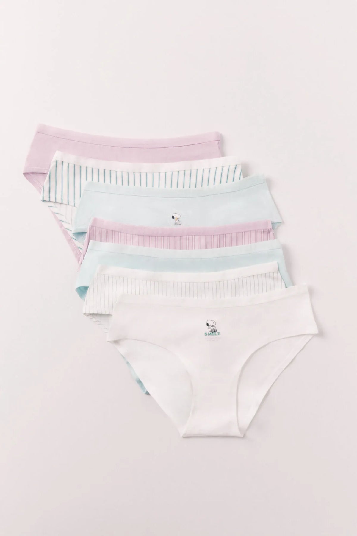 Women Secret Snoopy Print Cotton 7-Pack Wide Panties