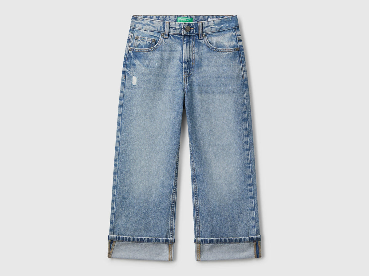 Benetton Cuffed Straight Jeans