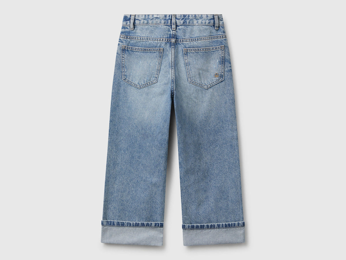 Benetton Cuffed Straight Jeans