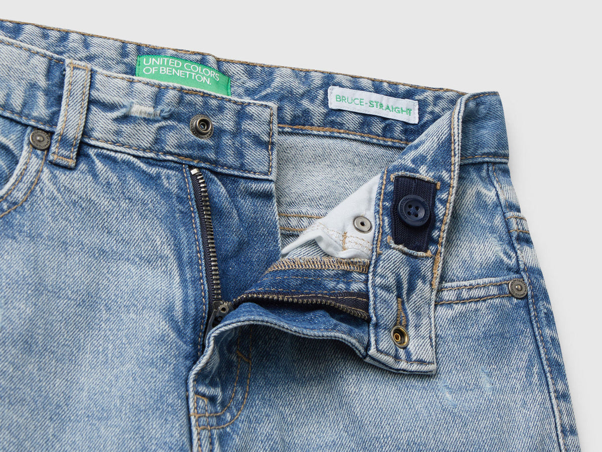 Benetton Cuffed Straight Jeans