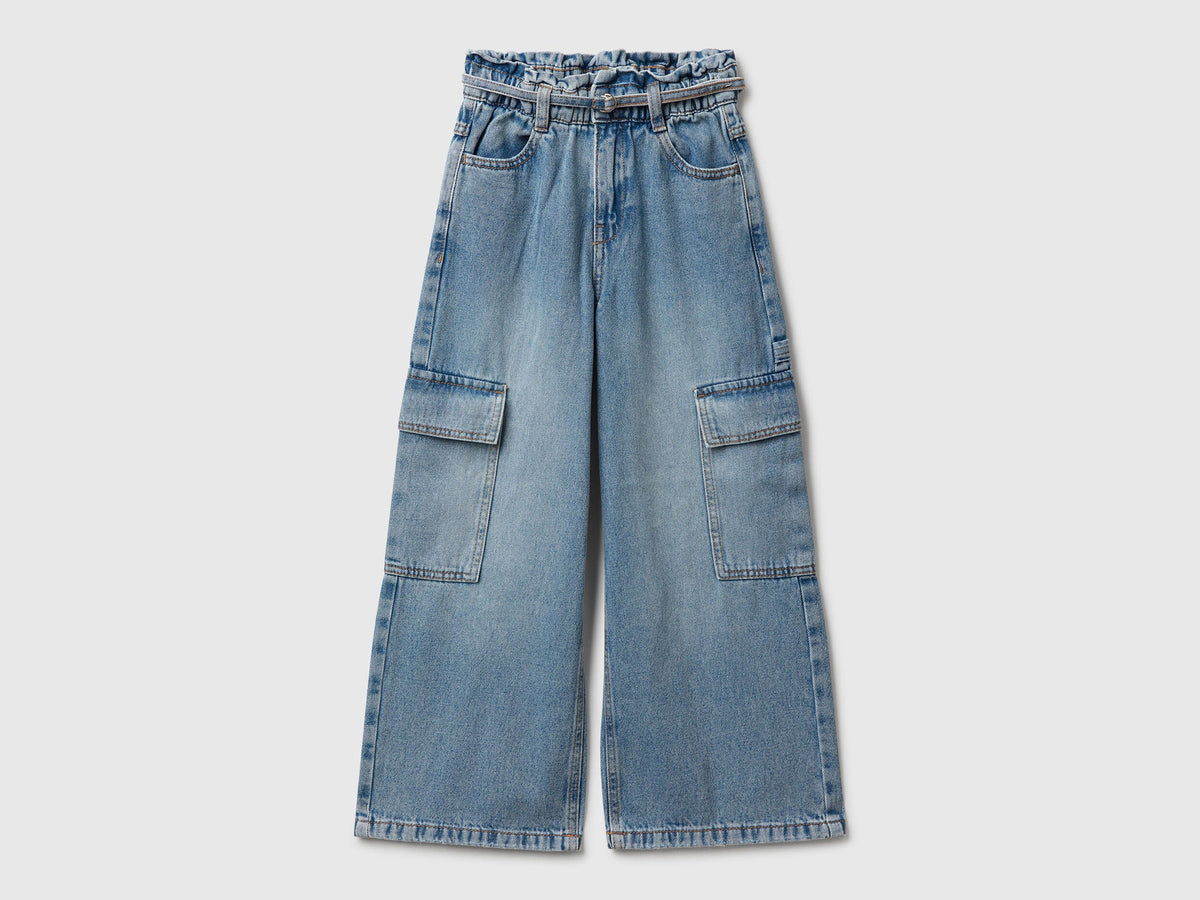 Benetton Loose Fit Cargo Jeans
