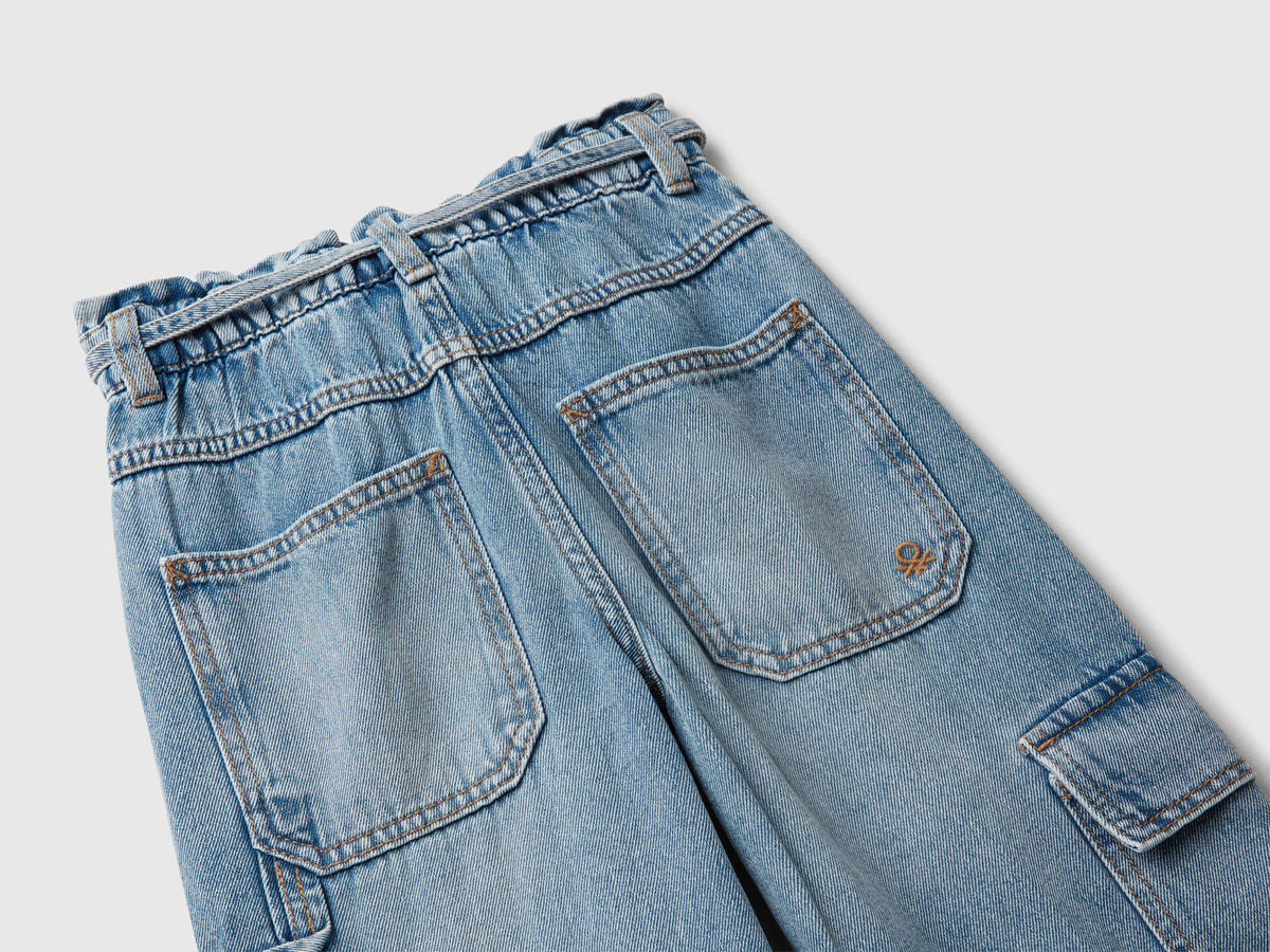 Benetton Loose Fit Cargo Jeans