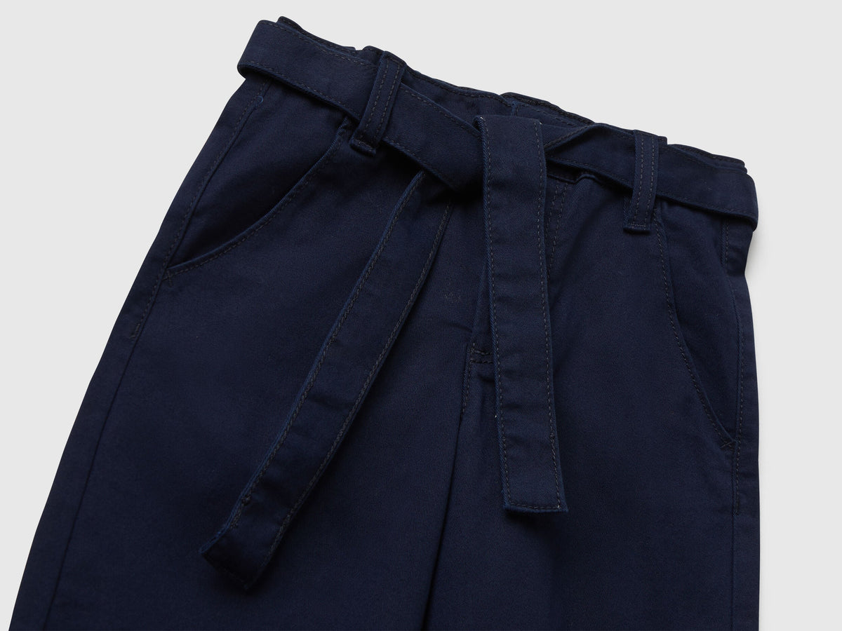 Benetton Wide Leg Sash Trousers