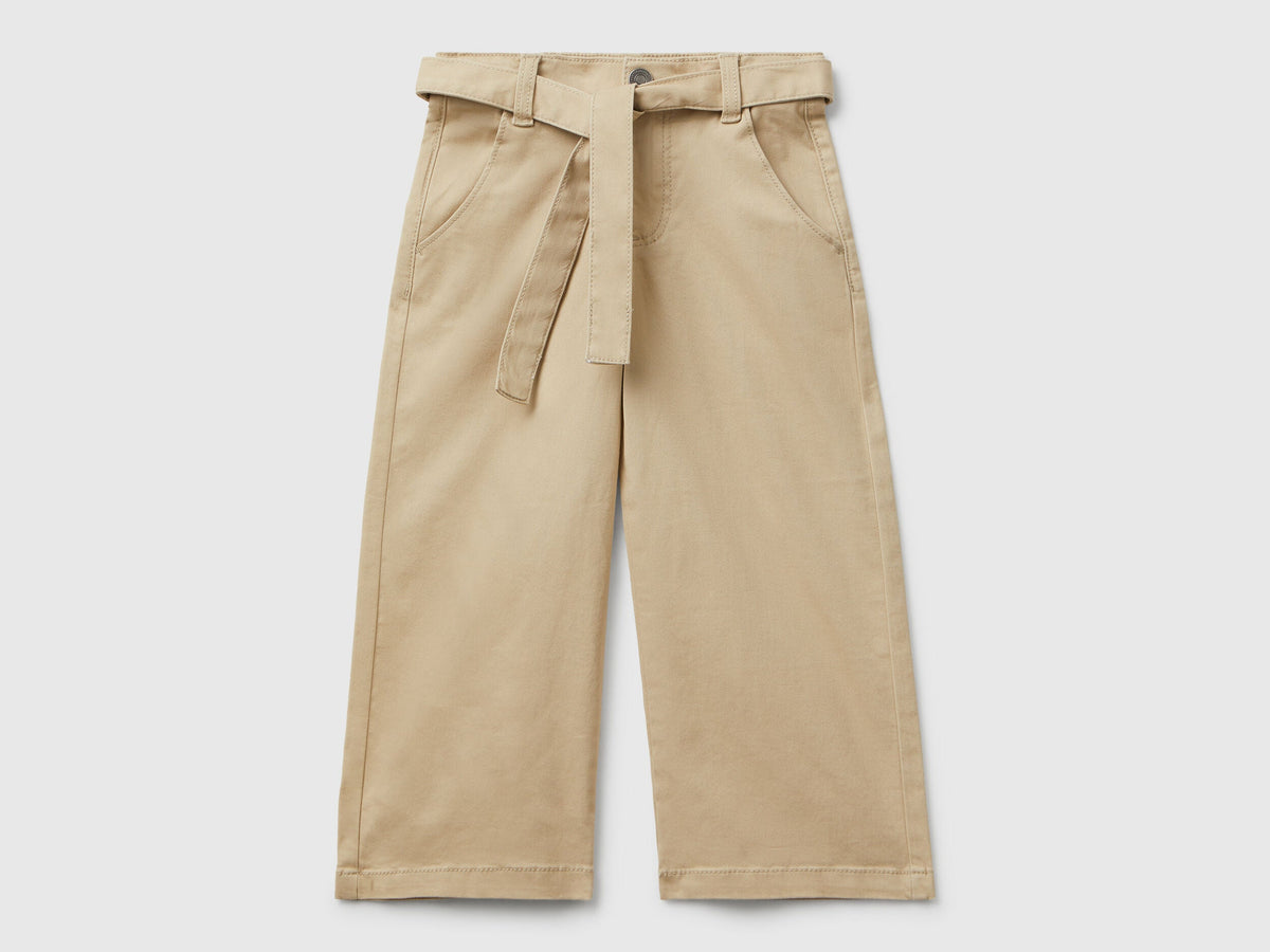 Benetton Wide Leg Sash Trousers