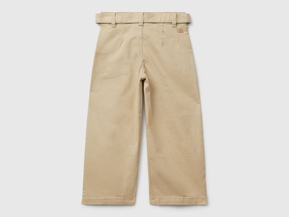 Benetton Wide Leg Sash Trousers