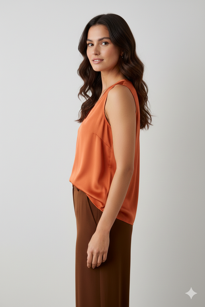 BSB Sleeveless satin blouse
