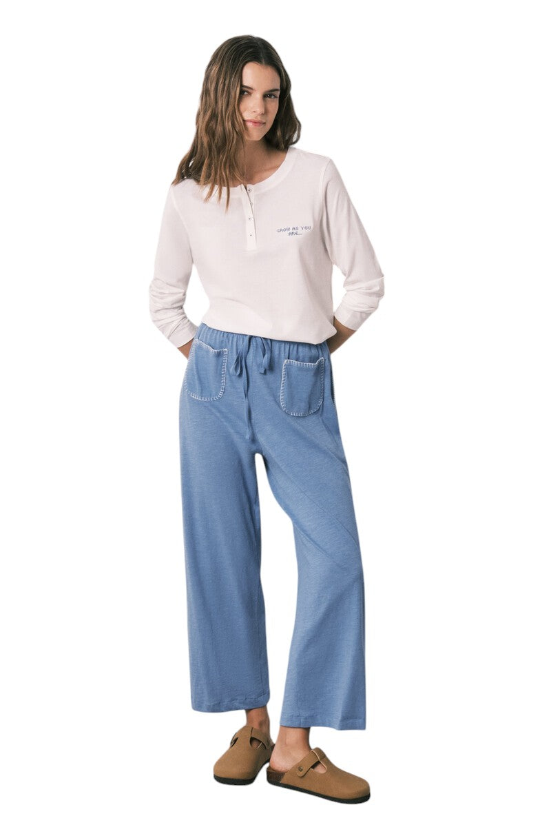 Women Secret Capri pants, 100% cotton, blue