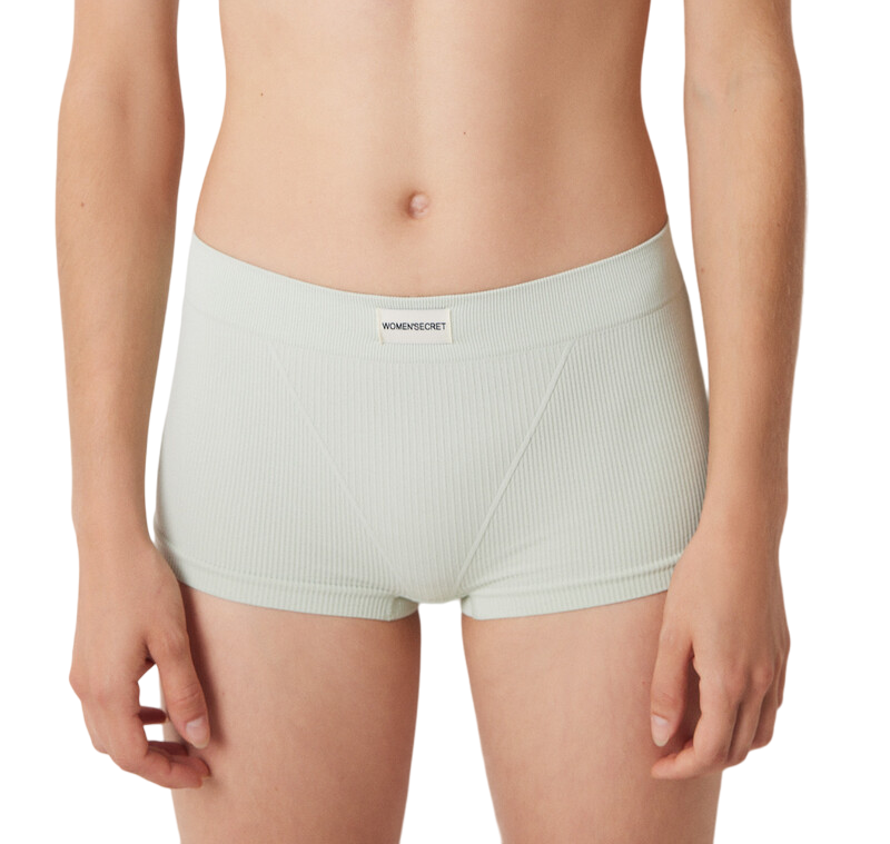 Women Secret Seamless Ribbed Boxer Briefs