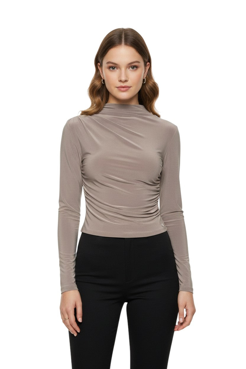 BSB Long sleeves blouse with high neckline
