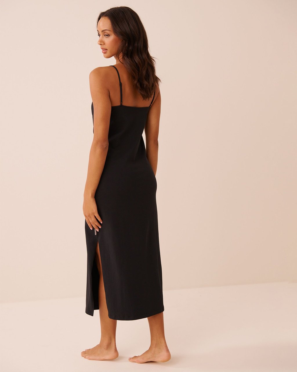 La vie en Rose Cotton Long Nightie with Shelf Bra