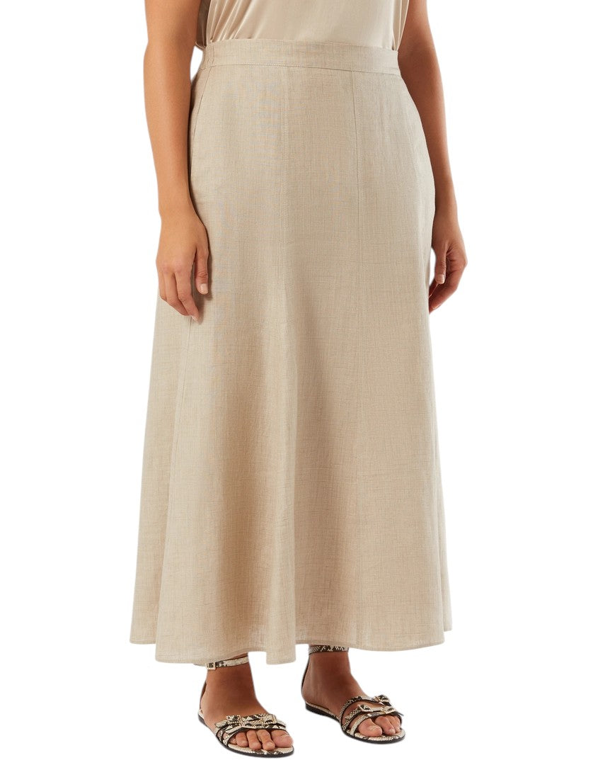 Marina Rinaldi Faded linen skirt
